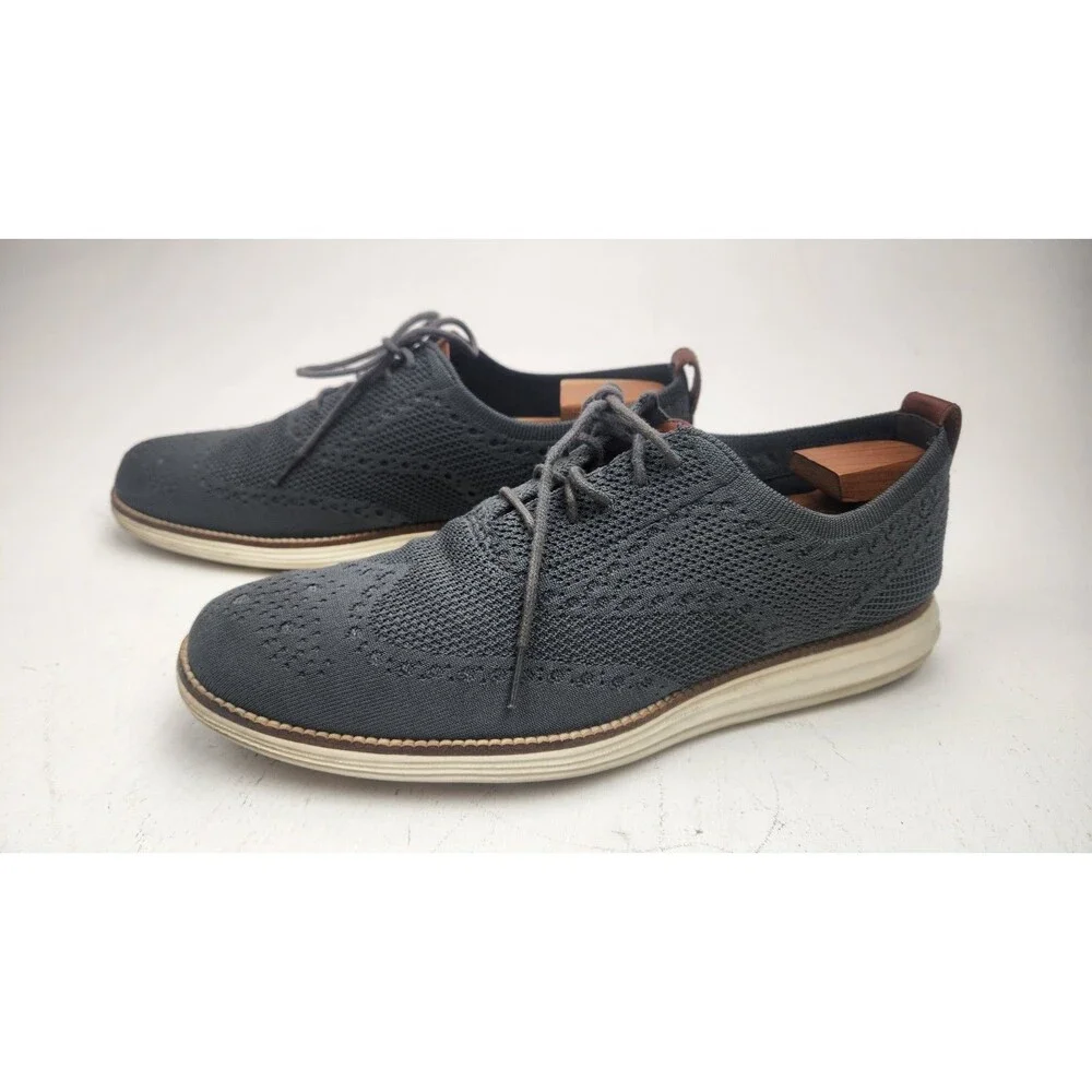 Cole Haan Original Grand Stitchlite Wingtip Oxford Mens Shoes Size 11.5 Gray
